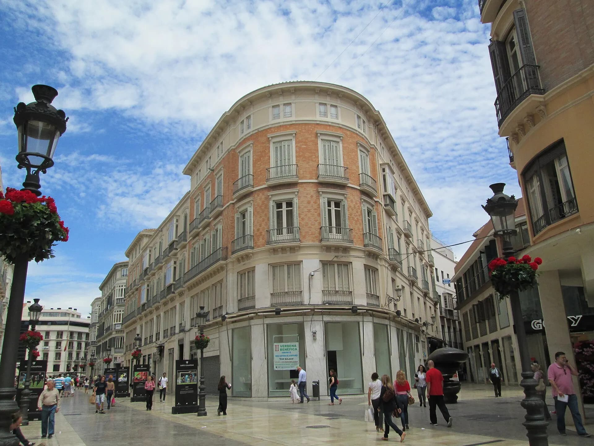 Calle Larios dressed for a city festival